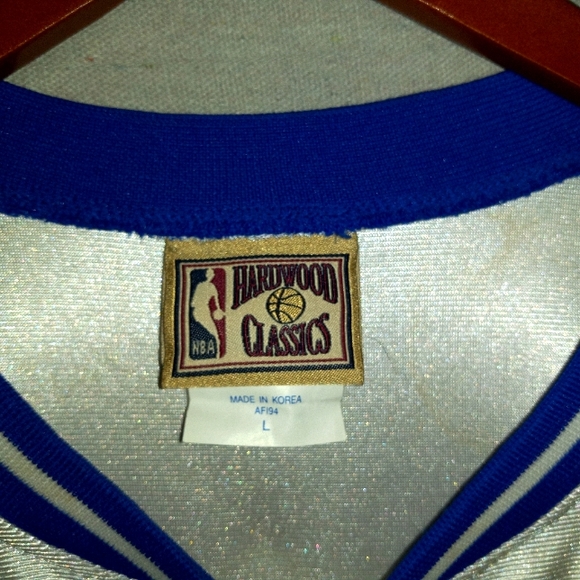 Majestic Denver Nuggets NBA Hardwood classic spellout 1/4-zip pullover jersey L - Picture 3 of 15